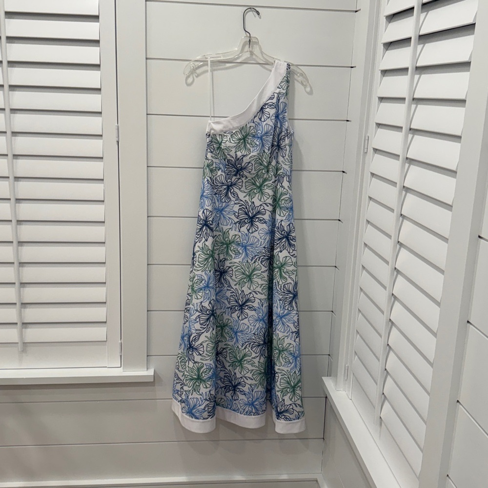 One of a kind, Finley, long Lani Hibiscus Embroidery Dress.